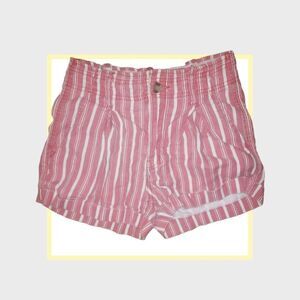 American Eagle Paper Bag Striped Red and White Shorts size 0